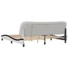 vidaXL Bed Frame with LED without Mattress "Hvar" White and Black 200x200 cm