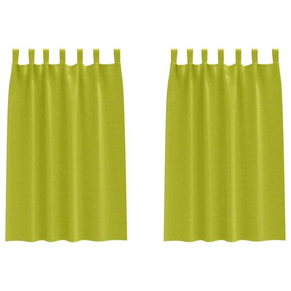vidaXL M&ouml;rkl&auml;ggningsgardiner med Ringar 2 pcs Gr&ouml;n 175 x 140 cm