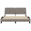 vidaXL Bed Frame with LED without Mattress Taupe 160x200 cm Fabric