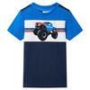 T-shirt f&ouml;r barn bl&aring; och marinbl&aring; 116