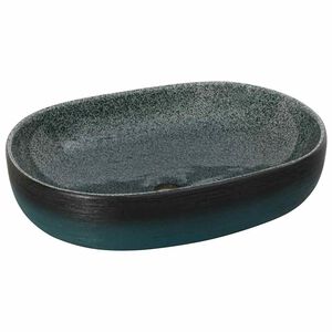vidaXL Handfat turkos oval 59x40x14 cm keramik