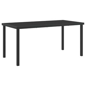 vidaXL Tr&auml;dg&aring;rdsbord Svart 160 x 80 x 73 cm Metall