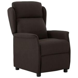 vidaXL Reclinerf&aring;t&ouml;lj M&ouml;rkbrun Polyester