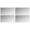 vidaXL Trappsteg 4 st 80 x 40 cm Silver Aluminium Rektangul&auml;r