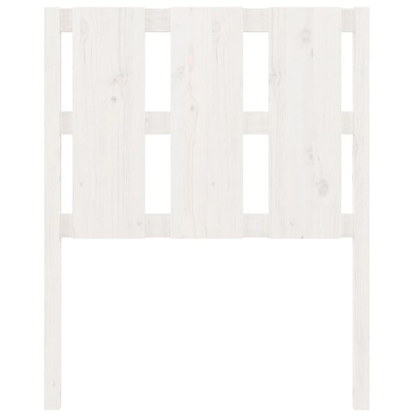 vidaXL Sänggavel vit 80,5x4x100 cm massiv furu