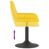 vidaXL Barstol senapsgul sammet