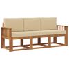 vidaXL Utomhussoffset 3 st Naturlig och Beige