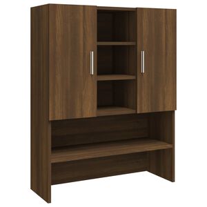 vidaXL Tv&auml;ttmaskinssk&aring;p brun ek 70,5x25,5x90 cm