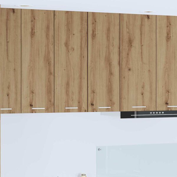 vidaXL H&auml;ngande sk&aring;p med lagring Artisan ek och vit 30 x 31 x 80 cm