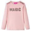 T-shirt med l&aring;nga &auml;rmar f&ouml;r barn stark rosa 116
