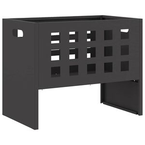 vidaXL Eldsk&aring;l Svart 50 x 30 x 40 cm St&aring;l