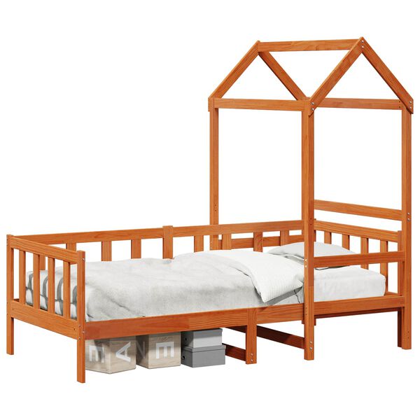 vidaXL Dagb&auml;dd Set 2 pcs Vaxbrun Massiv furu