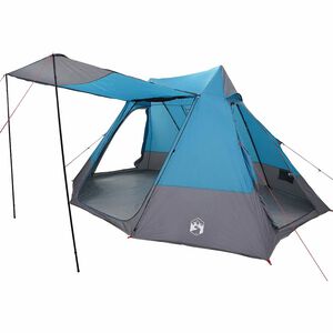 vidaXL Campingt&auml;lt med tak med lagring Bl&aring; 482 x 360 x 227 cm taffeta