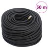 vidaXL Luftslang hybrid svart 50 m gummi och PVC