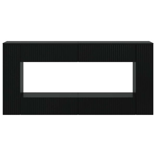 vidaXL Konsolbord Randig Svart 155 x 29 x 74 cm Konstruerat tr&auml;