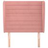 vidaXL S&auml;nggavel med kanter rosa 93x23x118/128 cm sammet