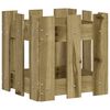 vidaXL Odlingsl&aring;da med staket-design 30x30x30 cm impregnerad furu