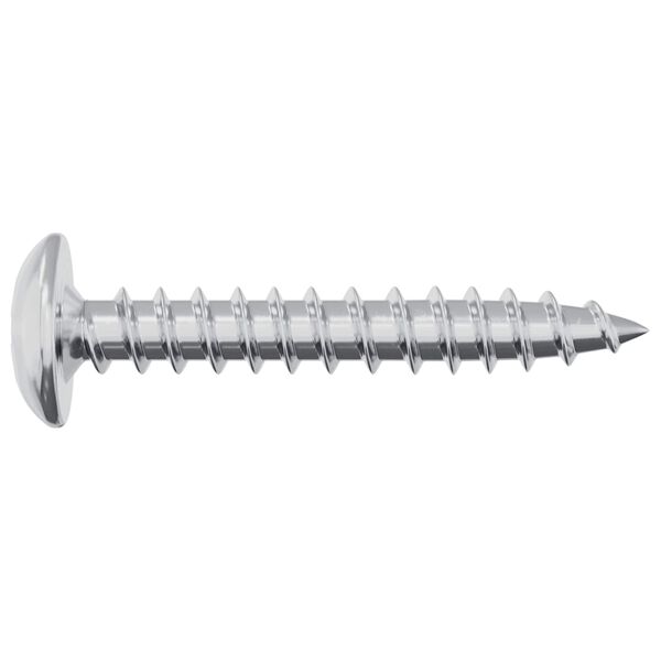 vidaXL Tr&auml;skruvar 2 pcs Silver M4 x 25 mm St&aring;l