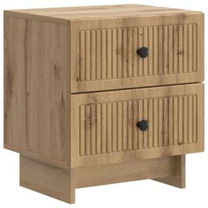 vidaXL Nattduksbord Artisan-ek 43 x 34,5 x 47,5 cm Konstruerat tr&auml;