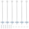 vidaXL Jordankare 6 pcs Silver &Oslash;10 x 60 cm Galvaniserat metall