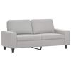 vidaXL 2-sitssoffa ljusgr&aring; 140 cm mikrofibertyg