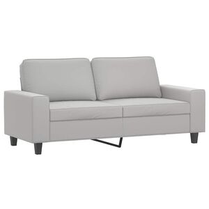vidaXL 2-sitssoffa ljusgr&aring; 140 cm mikrofibertyg