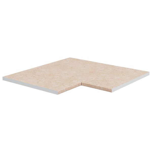 vidaXL B&auml;nkskiva h&ouml;rn beige med marmorm&ouml;nster sp&aring;nskiva
