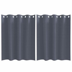 vidaXL M&ouml;rkl&auml;ggningsgardiner med Ringar 2 pcs Antracit 140 x 140 cm