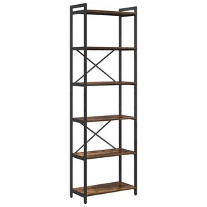 vidaXL Hyllsystem 60 x 30 x 189,5 cm Konstruerat tr&auml; R&ouml;kt ek