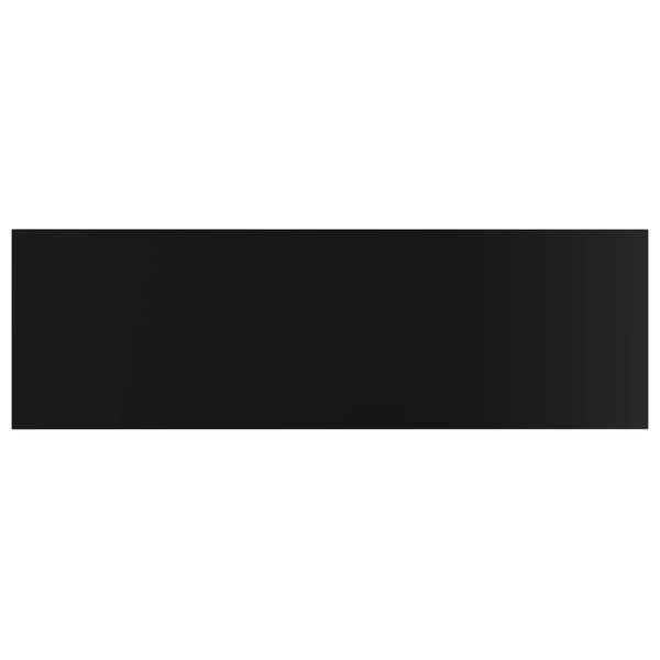 vidaXL Hyllplan 4 st svart h&ouml;gglans 80x20x1,5 cm konstruerat tr&auml;