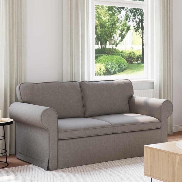 vidaXL Soffa Taupe 215 x 82 x 80 cm tyg