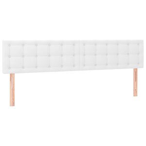 vidaXL S&auml;nggavlar vit 200x5x78/88 cm konstl&auml;der