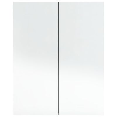 vidaXL Spegelskåp för badrum grå 60x15x75 cm MDF