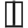 vidaXL Matbordsben T-formade 2 st svarta 50x35x(72-73) cm st&aring;l