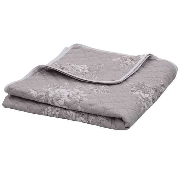 vidaXL &Ouml;verkast taupe 230x260 cm quiltat tyg