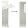 vidaXL Paketbox med lagring med d&ouml;rr med l&aring;s Vit 44 x 22 x 82 cm St&aring;l