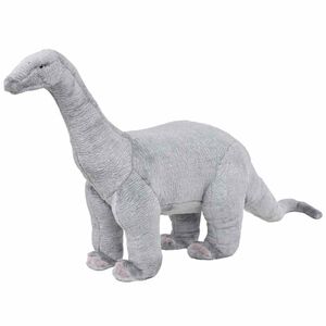 vidaXL St&aring;ende plyschleksak brachiosaurus gr&aring; XXL