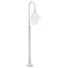 vidaXL Lyktstolpe f&ouml;r tr&auml;dg&aring;rd E27 120 cm aluminium vit