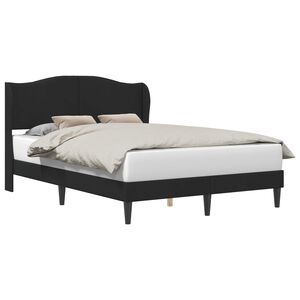 vidaXL S&auml;ngram med huvudgavel Svart 120 x 200 cm Sammet