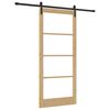 vidaXL Skjutd&ouml;rr ORKDAL Naturlig och svart 93 x 211 cm