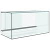 vidaXL Reptil- och amfibiehabitat med lagring Vit 80 x 40 x 40 cm Glas