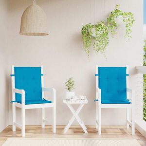 vidaXL Stolsdynor 2 st bl&aring; 100x50x3 cm oxfordtyg