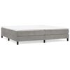 vidaXL Boxspring-s&auml;ngram ljusgr&aring; 200x200 cm sammet