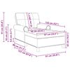 vidaXL Chaise Lounge med kudde Rosa 91 x 157 x 91 cm tyg