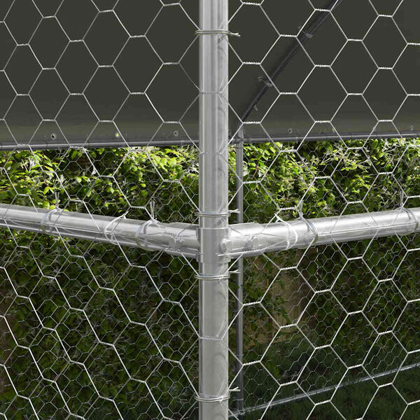 vidaXL Hundbur med lagring 3 pcs Silver 6 x 2 x 2 m Galvaniserat st&aring;l