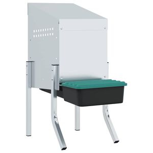 vidaXL H&ouml;nsholk 1 fack med ben galvaniserat st&aring;l