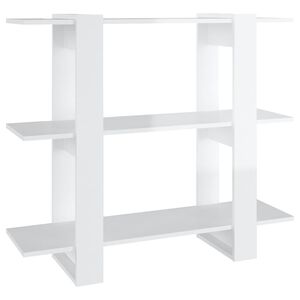 vidaXL Bokhylla/Rumsavdelare h&ouml;gglans vit 100x30x87 cm