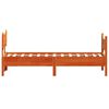 vidaXL Sängram utan madrass vaxbrun 75x190 cm massiv furu