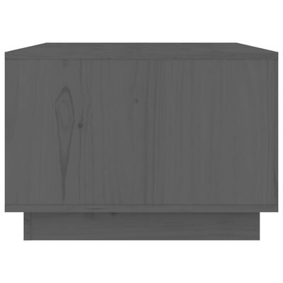 vidaXL Soffbord grå 80x50x35 cm massivt furu