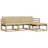 vidaXL Utomhussoffset 4 st Vit och Beige